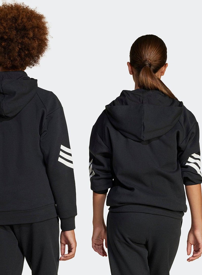 Adidas Future Icons 3 Stripes Full Zip Hooded Track Top - Image 2