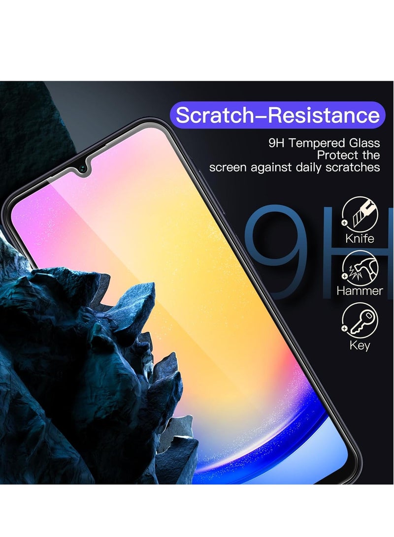 BORTONY Samsung Galaxy A25 5G Screen Protector 9H Hardness Scratch Resistance Screen Protector Pack of 3 Anti-Scratch HD Clear Tempered Glass Film For Samsung Galaxy A25 5G - Image 4
