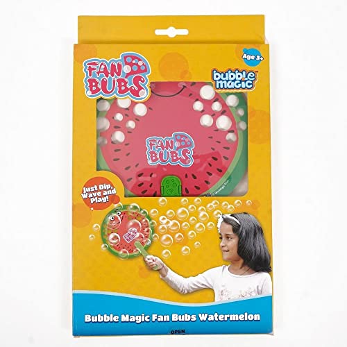 Bubble Magic Fan Bubs Watermelon, Bubble Solution with Hand Fan for The Kids 3 Years and Above, Multicolor, (FB50007) - Image 1