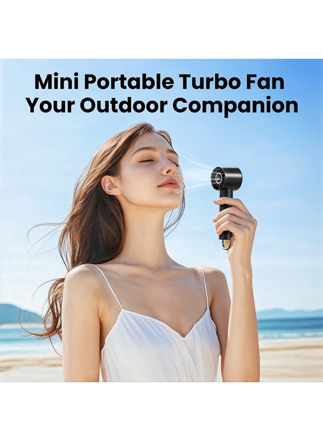 Gaiatop Portable Handheld Fan, Powerful 3-Speed Cooling, Ultra-Quiet Mini USB-C Rechargeable Fan, LED Display, 6.5H Battery, Personal Fan for Home, Office, Travel & Outdoor - Image 2