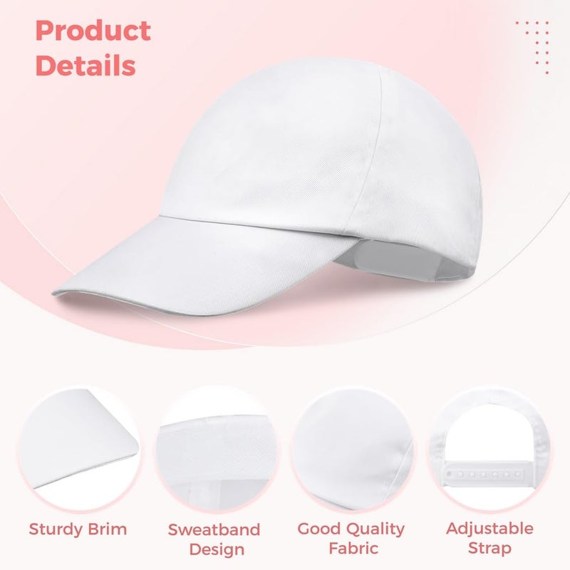 B bangcool DIY Kids Baseball Caps Hats - White DIY Creative Painting Polyester Sun Hat Sports Cap for Kids - Image 4