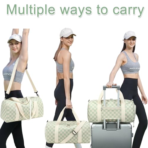 BLUBOON Duffle Bag Girls Kids Cute Gym Bag with Shoes Compartment & Wet Separation Waterproof Sports Overnight Travel Bag - Image 2
