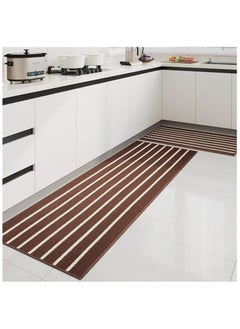 TYCOM Kitchen Rugs Kitchen Mat, Non-Slip Fluffy Soft Plush Microfiber Shower Carpet Rug, Machine Washable Quick Dry Ultra Kitchen Mats - 50 * 80+50 * 120cm  - Image 1