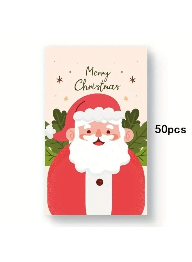 Kandid Cute Christmas Card for The Holiday Season, Christmas Card With Envelope (50pcs Santa ) - Image 4