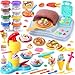 PLAY 2 in 1 Color Dough Sets for Kids Ages 248 Kitchen Creations Ice Cream Pizza Maker Machine Art Crafts Play Food Toys for 3 Year Old Girls Boys and Up 8 Cans of Modeling Compound Dough2 oz Cans - Image 2