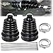 lanstixr 2PCS CV Boot with 4 Stainless Steel Clamps6 Cable TiesWaterproof and Dustproof Silicone CV Axle Boot Repair KitUniversal CV Joint BootProtect CV Axle 2pcs - Image 2