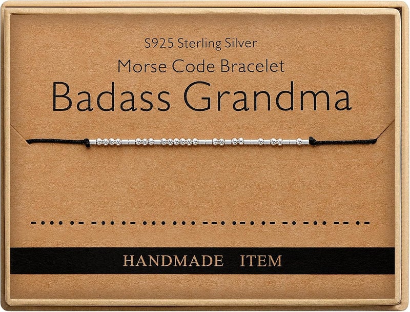 Monily Inspirational Gifts for Women Morse Code Bracelets for Women Funny Bracelet for Friend Funny Gift for Women Sterling Silver Bracelet for Women - Image 1
