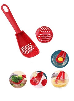 Generic Multifunctional Cooking Spoon Kitchen Tool Skimmer Scoop Colander Strainer Grater Masher Mash Drain Spoon Grind Ginger and Garlic Spoon Press Mashed Potatoes  - Image 1