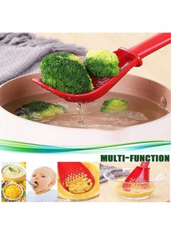 Generic Multifunctional Cooking Spoon Kitchen Tool Skimmer Scoop Colander Strainer Grater Masher Mash Drain Spoon Grind Ginger and Garlic Spoon Press Mashed Potatoes  - Image 2