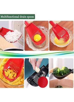 Generic Multifunctional Cooking Spoon Kitchen Tool Skimmer Scoop Colander Strainer Grater Masher Mash Drain Spoon Grind Ginger and Garlic Spoon Press Mashed Potatoes  - Image 4
