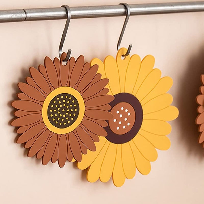 P Plus Fire Trivets for Hot Pots and Pans and Pot Holders Cotton Rope Round Mats Hot Pads for Kitchens Coasters Spoon Rest for Cooking Placemats (Multi, Set of 3) - Image 3