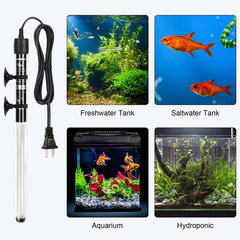 VAYINATO ® Imported Aquarium Fish Tank Glass Heater with Free Thermometer | IP 68 Water Proof | Blast Proof (100 Watts (Suitable for 100 L Tank)) by Petzlifeworld - Image 4