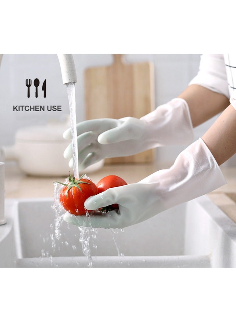 Multifunctional Kitchen Dishes Cleaning Waterproof Long Sleeved Skin Care Gloves Dishwashing Gloves Rubber Cleaning Gloves for Household Non Slip Household Cleaning Gloves - Image 4