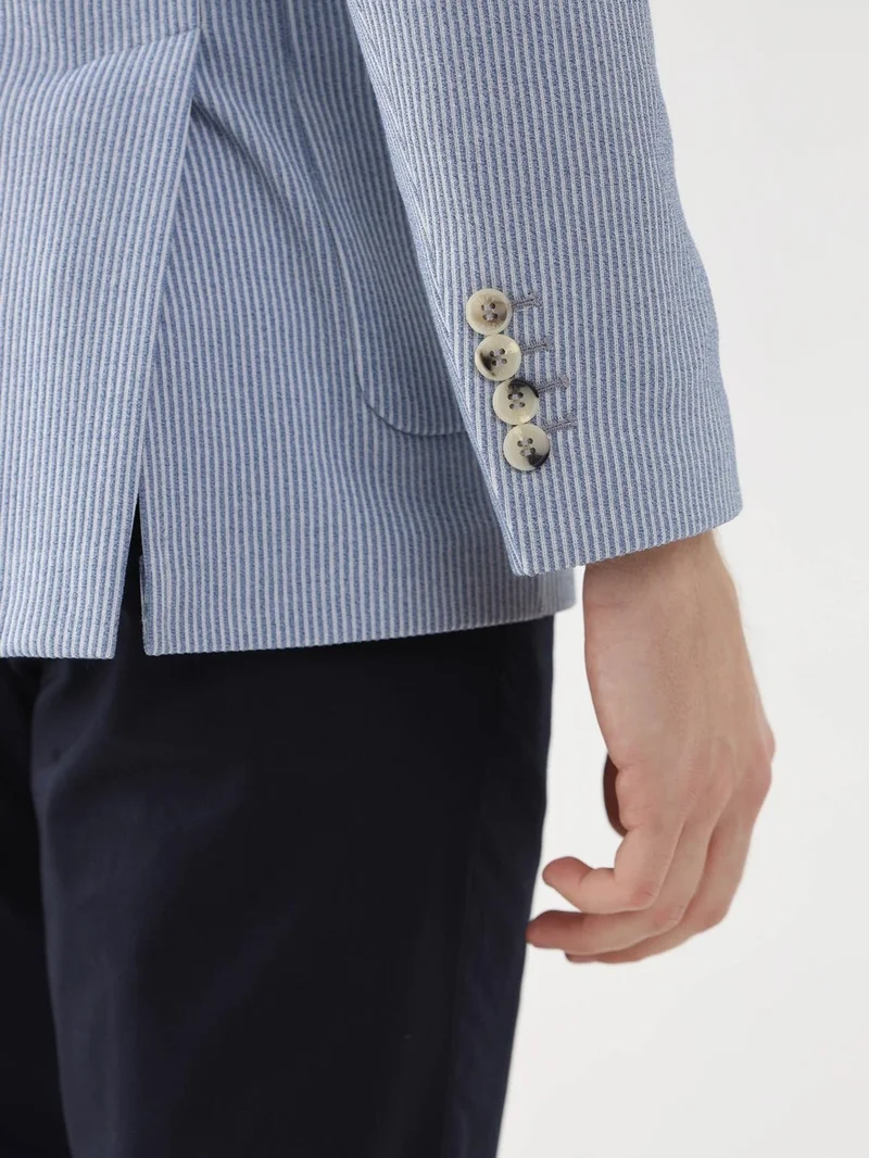 دوفي Indigo Men's Slim Fit Mono Collar Jacket