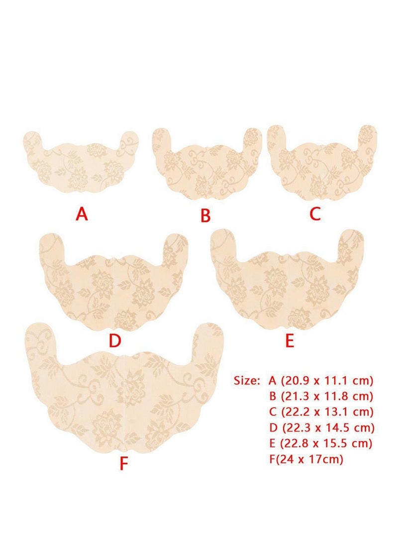 Excefore Women's Disposable Chest Stickers 2 Pairs Invisible Bra Pads U Shaped Push Up Chest Patches(C Nude+Balck) - Image 3