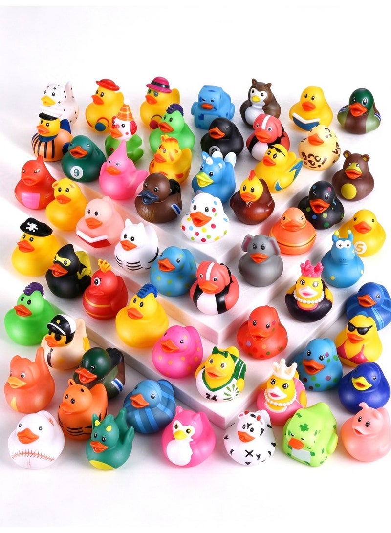 15-piece colorful random duck set, mixed colorful cute holiday bath toys, squeaky floating ducks, perfect for classroom rewards and holiday decorations. - Image 4