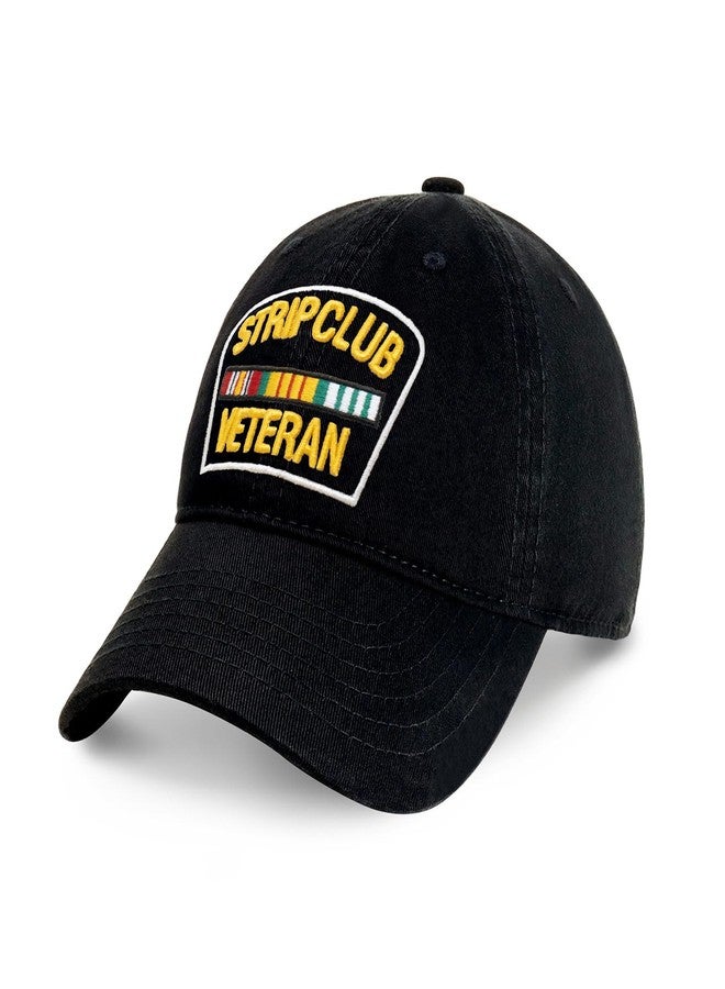 CHOK.LIDS Strip Club Veteran Dad hat Pre Curved Visor Cotton Ball Cap Baseball Cap PC101 (Black) - Image 2