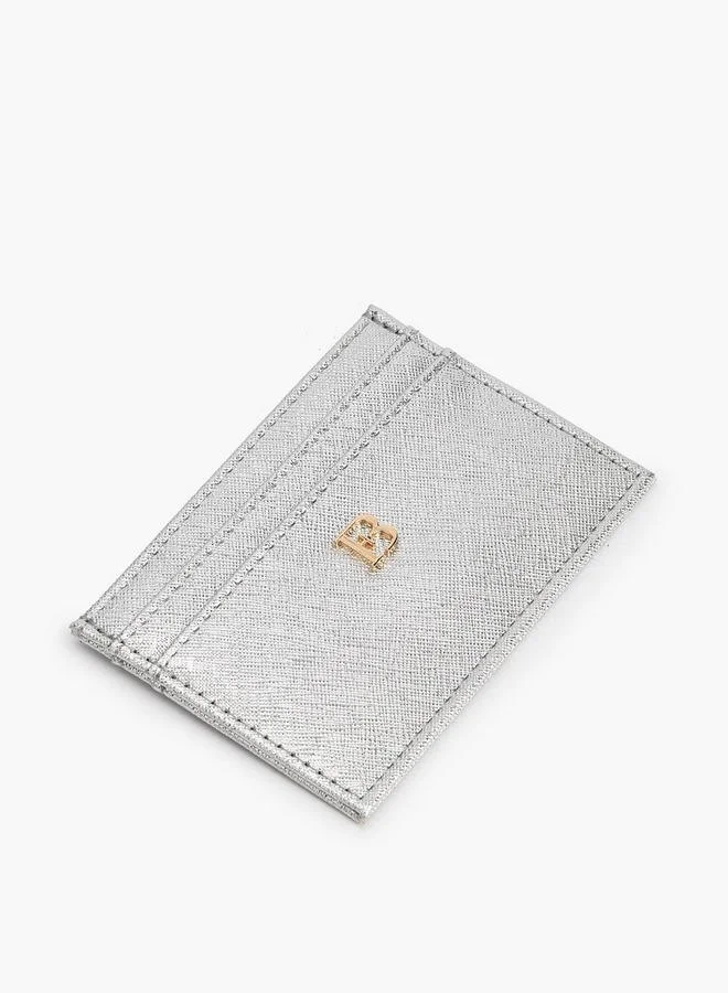 Flora Bella By Shoexpress SILVER Flora Bella Metallic Accent Card Holder Ramadan Collection for Women | Best Price UAE