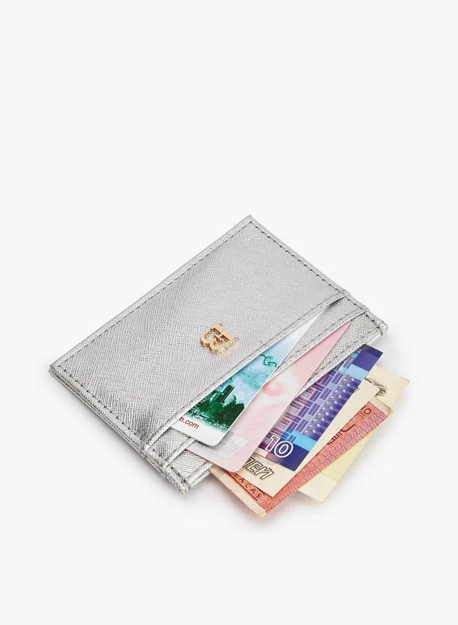 Flora Bella By Shoexpress SILVER Flora Bella Metallic Accent Card Holder Ramadan Collection for Women | Best Price UAE