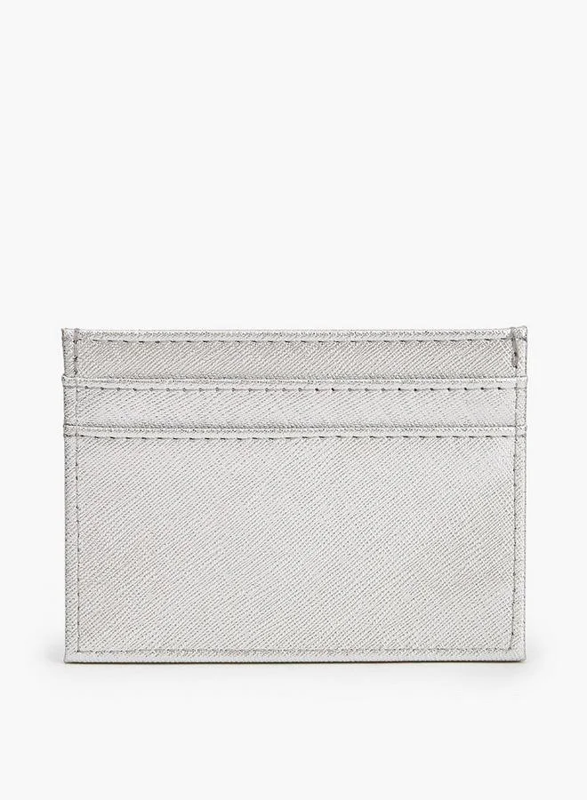 Flora Bella By Shoexpress SILVER Flora Bella Metallic Accent Card Holder Ramadan Collection for Women | Best Price UAE