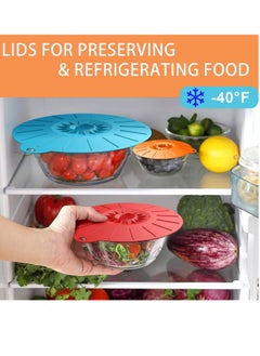 Generic 7 Pack Silicone Lids, Microwave Splatter Cover, 5 Sizes Reusable Heat Resistant Food Suction Lids fits Cups, Bowls, Plates, Pots, Pans, Skillets, Stove Top, Oven, Fridge BPA Free, Mothers Day Gifts  - Image 3