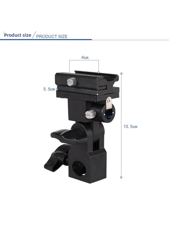 Generic Camera Top Flash Lamp Holder B- Type Flash Bracket Fixed Reflective Umbrella Lamp Holder Type Flasher Seducer Bracket-Body Color:Type B Lamp Holder (plastic Type)  - Image 2