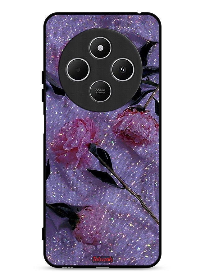 Tolwak Xiaomi Redmi 14C 4G Protective Case Cover Glitter Roses - Image 1
