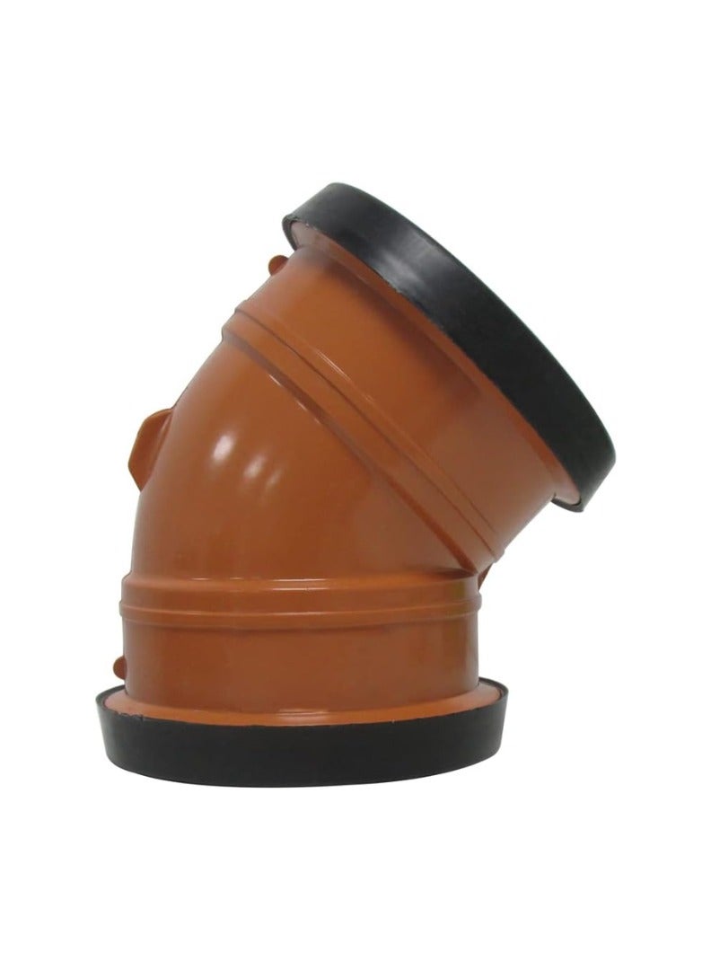 KNP KNP Red Push 45 Double UPVC Pipe Fitting is designed for changing the direction of pipes by 45 degrees while connecting two pipes together. - Image 3