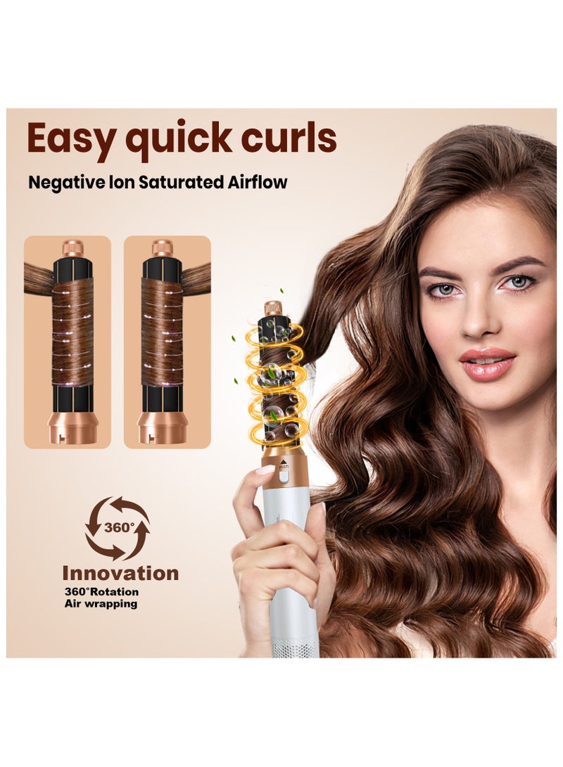 PANDA JOJO 5 in 1 Hair Dryer Brush | Professional Blow Dryer Brush for Curling, Volumizing & Straightening | Multi Hair Styler with Hot Air Brush for Women Gift | Salon Quality at Home - Image 3
