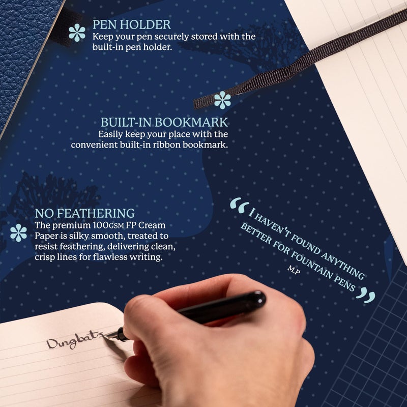 Dingbats* Notebooks Dingbats A5 Wildlife Dotted Notebook Journal - Premium Vegan Leather Softcover Executive Journal for Women & Men - Work, Note Taking, Writing & Travel - Image 3