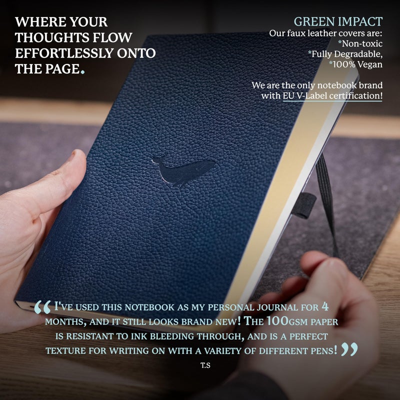 Dingbats* Notebooks Dingbats A5 Wildlife Dotted Notebook Journal - Premium Vegan Leather Softcover Executive Journal for Women & Men - Work, Note Taking, Writing & Travel - Image 4