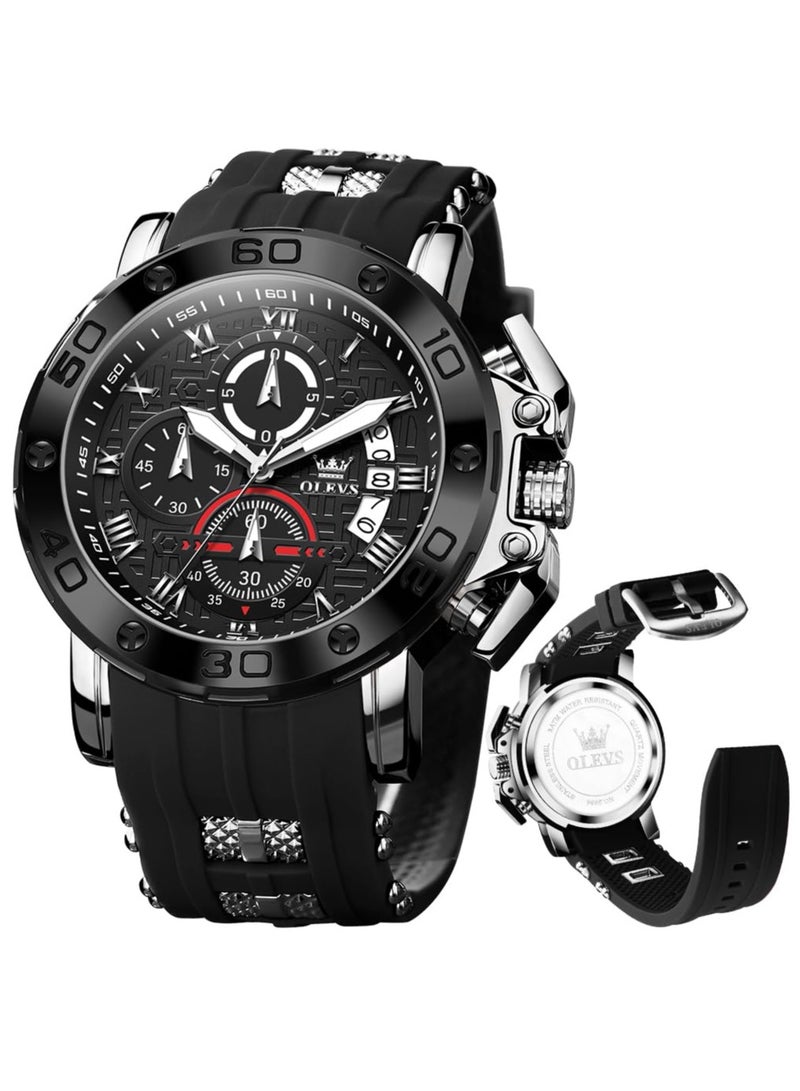 أوليفز ساعة OLEVS كرونوغراف رجالية أنيقة مقاومة للماء وعصرية 9986 - Image 1