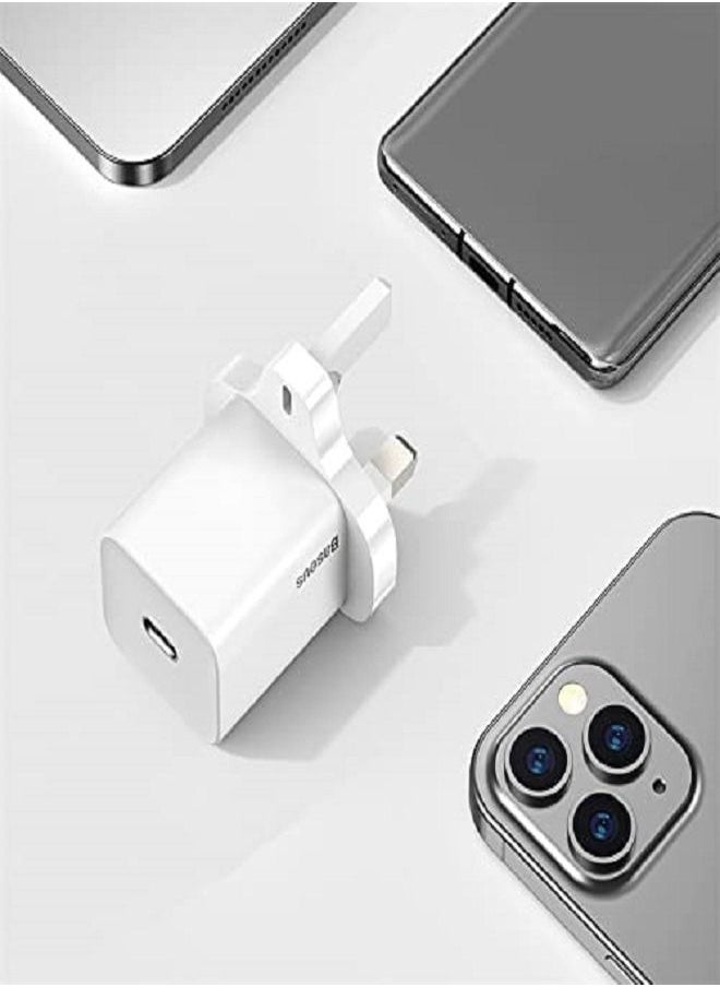 Phone Planet Charger USB C PD 20W Mini Power Delivery Quick Charging Travel Adapter Laptop Wall Plug Compatible for iPad 9,iPhone 13/12/11, iPad Pro 2021 (With Type C to Lightning Cable, White)  - Image 2