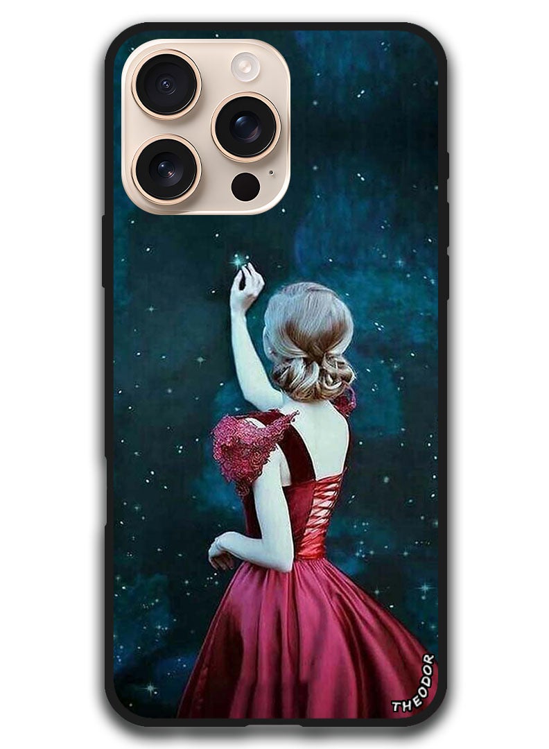 Theodor Protective Case Anti Scratch Shock Proof Bumper Cover For iPhone 16 Pro Max (6.9)-inch Girl Touching Star - Image 1
