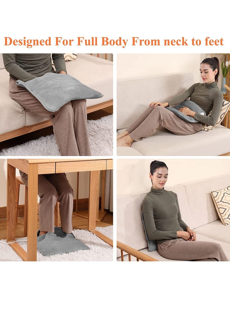 Generic Electric Heated Foot Warmer Double Side Foot Heating Pad Ultra Soft Flannel Electric Fast Heating Pad Auto Shut Off 6 Temperature 4Timer Setting Foot and Hand Pain Relief  - Image 5
