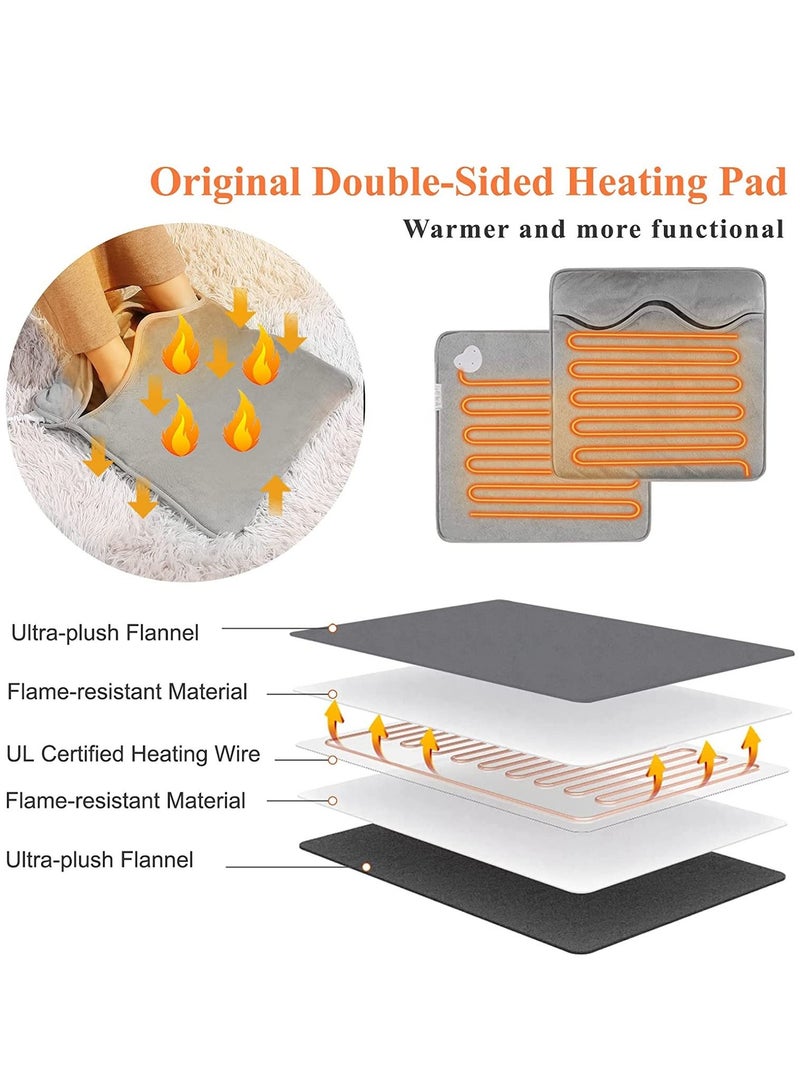 Generic Electric Heated Foot Warmer Double Side Foot Heating Pad Ultra Soft Flannel Electric Fast Heating Pad Auto Shut Off 6 Temperature 4Timer Setting Foot and Hand Pain Relief  - Image 3