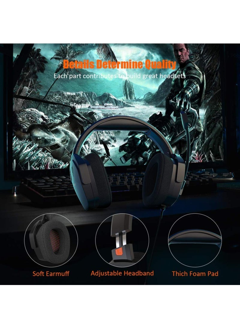 نوبو سماعة ألعاب N16، ميكروفون عازل للضوضاء، سماعات رأس سلكية فوق الأذن، صوت ستيريو، مشغلات 50 مم، مقبس صوت 3.5 مم، لأجهزة PS5/ PS4/ Xbox/ Switch/ PC/ Laptop، أسود - Image 3