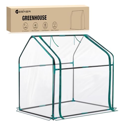 Yesker Mini Greenhouse 36"x18"x33" Portable Small Green House for Indoor Outdoor Greenhouses with PVC Cover Compact Greenhouses Kit for Winter Gardening Balcony Patio Outside Backyard Plant Protection - Image 1