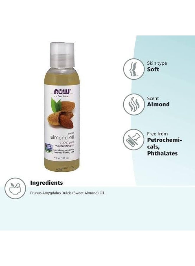 Now Solutions Natural Sweet Almond Oil (118ml) - Image 5