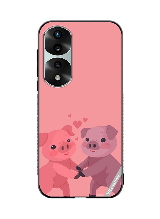 VR CREATIVE Protective Case Cover For Honor 70 Pro Love Pig Design Multicolour - Image 1