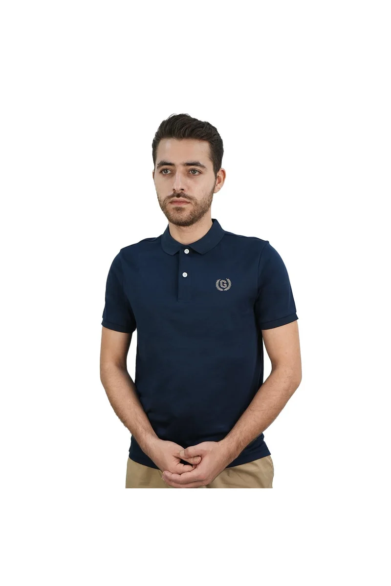GIORDANO Men's Blue Liquid Touch Polo