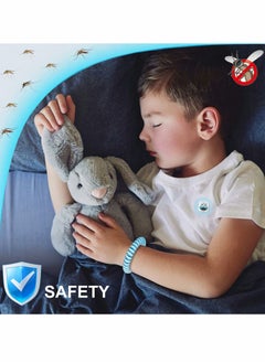 Excefore Mosquito Repellent Bracelets, Mosquito Repellent Stickers, Kids Reusable Mosquito Repellent Wristbands for Kids Adults, Last Up to 350Hrs, 10 Pcs Bands + 12 Pcs Mosquito Repellent Stickers  - Image 2