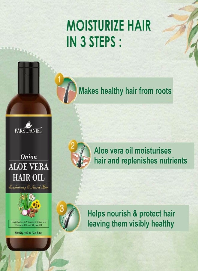 Park Daniel Premium Onion Aloe Vera Hair Oil Enriched With Vitamin E - For Conditioning and Smooth Hair (100 ml) - Image 3