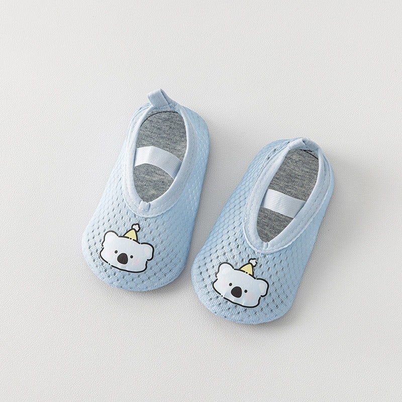 Qi Cai Anti-Slip Baby Toddler Floor Socks, Thin Soft Sole Socks for Boys & Girls, Breathable Summer Socks - Image 1