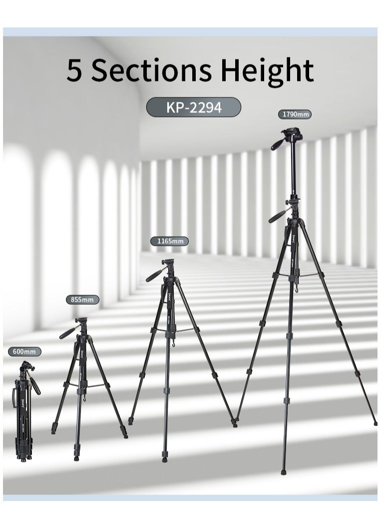 ELTRAZONE Generic KP2294 Rotatable Center Column Aluminum Alloy Stand Axis Horizontal Monopod Jmary Tripod for DSLR Camera - Image 1