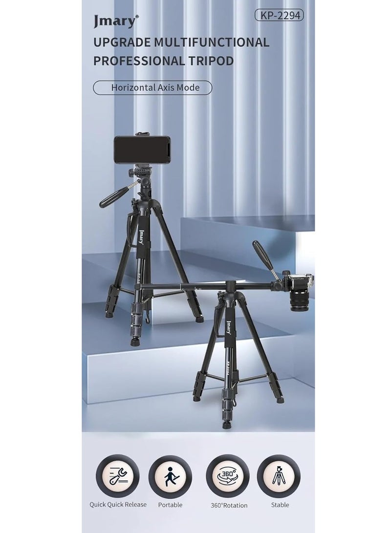 ELTRAZONE Generic KP2294 Rotatable Center Column Aluminum Alloy Stand Axis Horizontal Monopod Jmary Tripod for DSLR Camera - Image 5