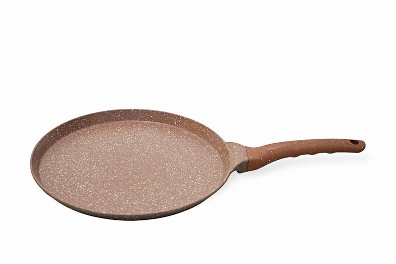 ATTIL Non Stick Dosa Tawa Gas Induction Base Utensil Cookware Tawa 28cm Granite Brown - Image 4
