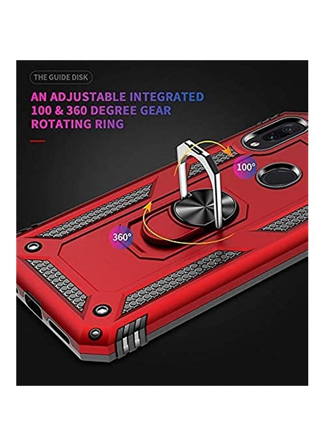 Generic - Case for Huawei Y7 2019 with 2 Pack Screen Protector, PC TPU 2 in 1 Ultra Silm Cover Ring bracket [Slim-Fit] [Anti-Scratch] [Shock Absorption] [Durable] (Red) - Image 1