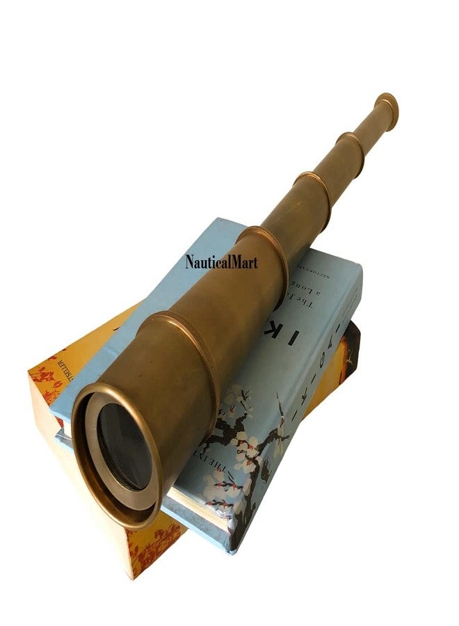 NauticalMart Handmade Spyglass 18 Inch - Maritime Brass Telescope with Extendable Sun Visor, Perfect for Hiking, Bird Watching, and Nautical Decor - A Collectible for Role Playing Enthusiasts - Image 5