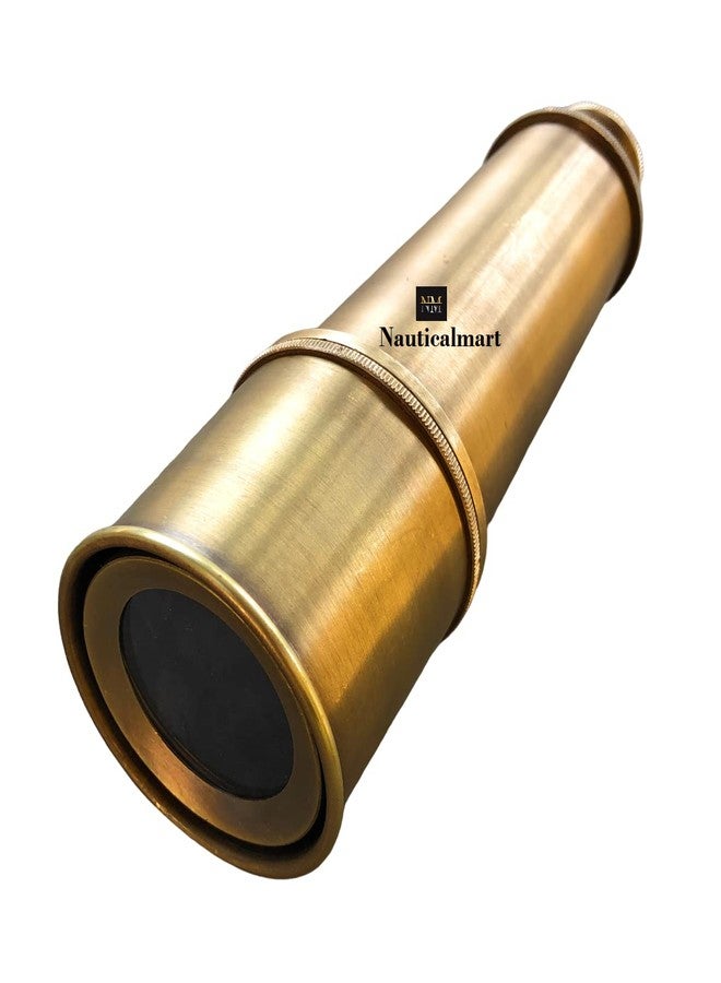 NauticalMart Handmade Spyglass 18 Inch - Maritime Brass Telescope with Extendable Sun Visor, Perfect for Hiking, Bird Watching, and Nautical Decor - A Collectible for Role Playing Enthusiasts - Image 2